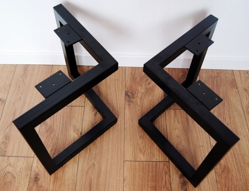 Metal coffee table legs, modern table base image 7