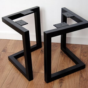 Metal coffee table legs, modern table base image 6