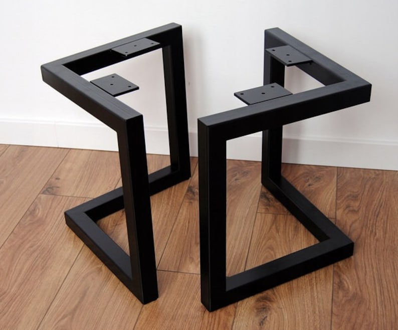 Metal coffee table legs, modern table base image 6