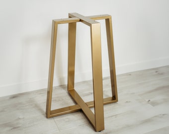 GOLD POWDER COATED Metal table legs, modern table base, steel table legs, round table base, round table legs