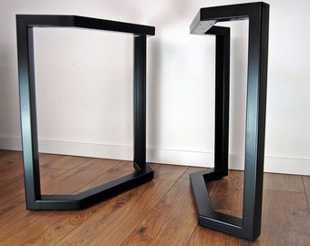 STRONG  steel table legs 70x72 cm, 27,55" WIDE x 28" HIGH powder coated, dining table legs, dining table base