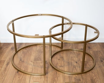 Set of 2 coffee table base 70/50, modern table base, steel table legs, round table base, round table legs