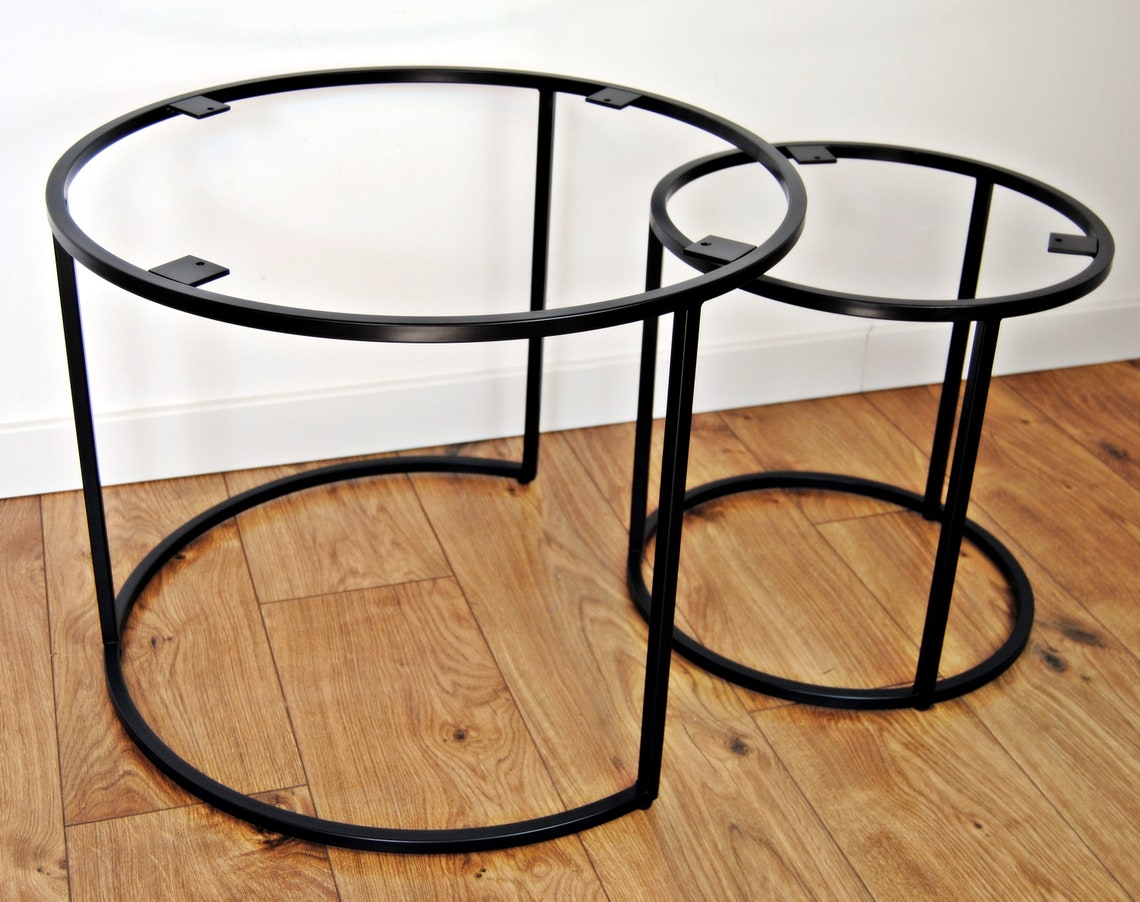Set of 2 Coffee Table Base Modern Table Base Steel Table Etsy