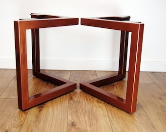 COPPER Metal coffee table legs, modern table base, steel powder coated, round table base