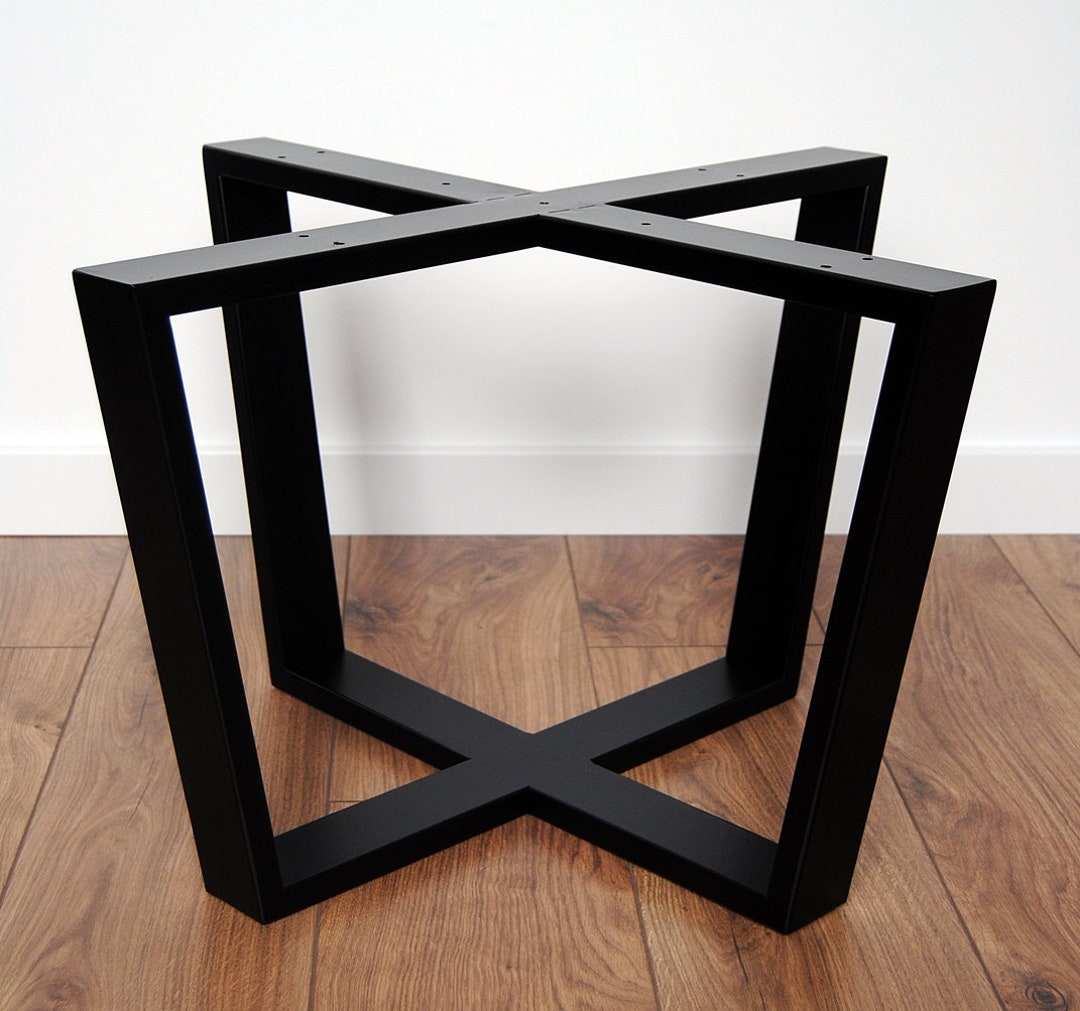 Round metal coffee table on sale base