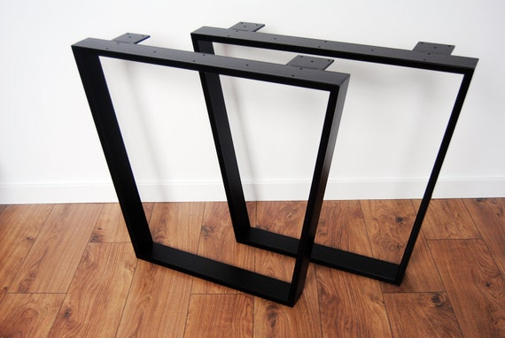 2PCS Industrial Steel Table Legs Box Square Frame Dining Bench Desk Legs Bracket
