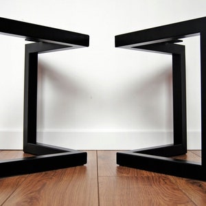 Metal coffee table legs, modern table base image 4