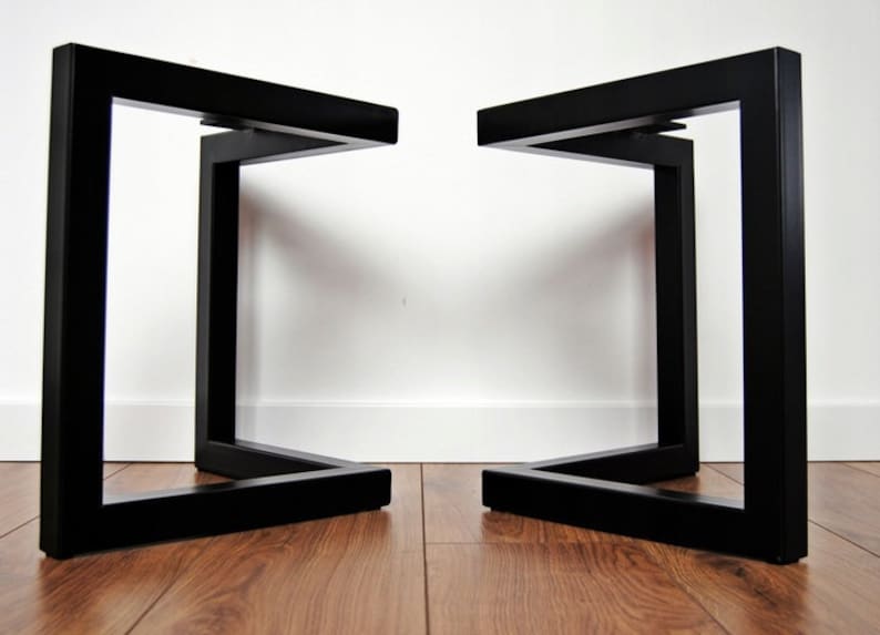 Metal coffee table legs, modern table base image 4