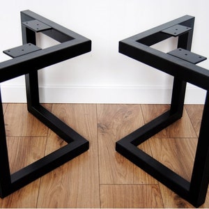 Metal coffee table legs, modern table base image 5