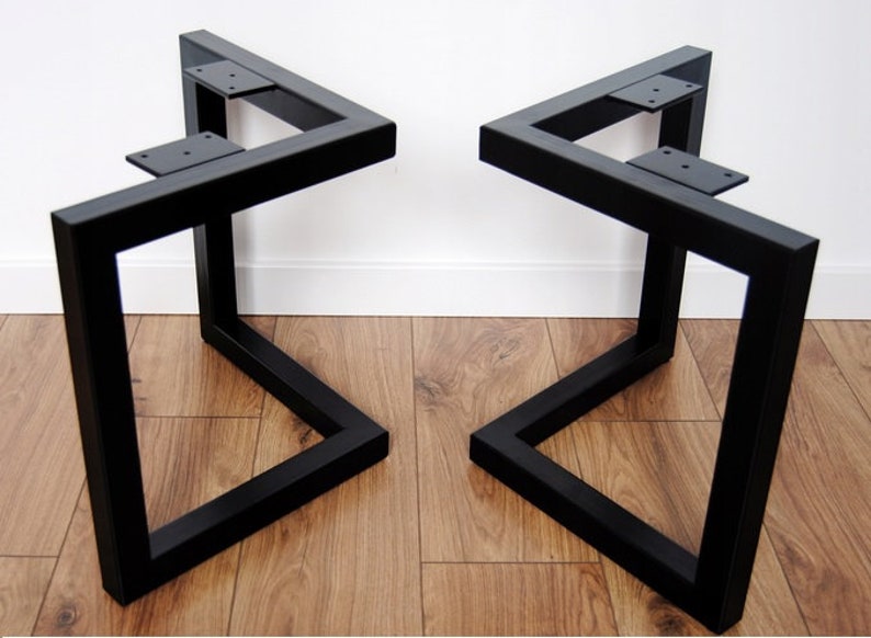 Metal coffee table legs, modern table base image 5