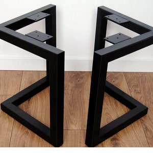 Metal coffee table legs, modern table base image 3