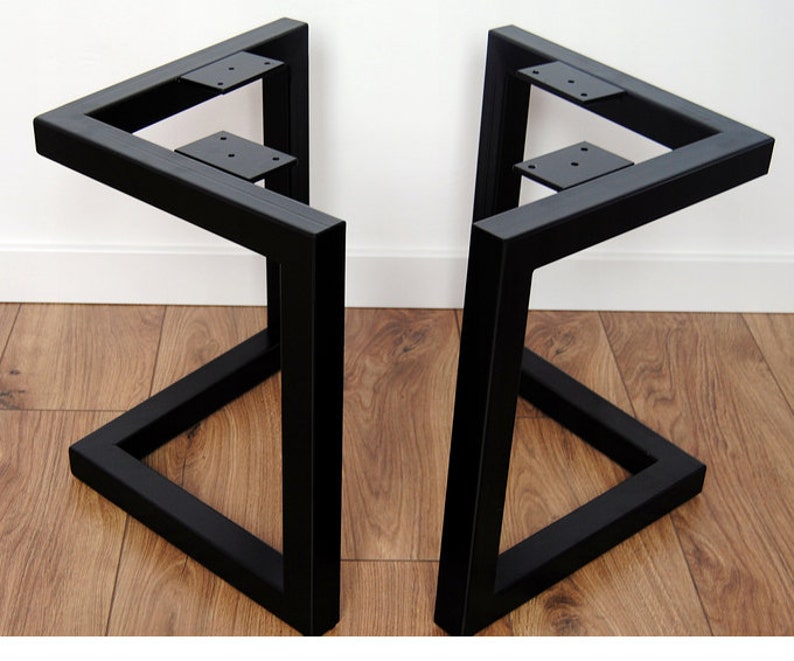 Metal coffee table legs, modern table base image 3