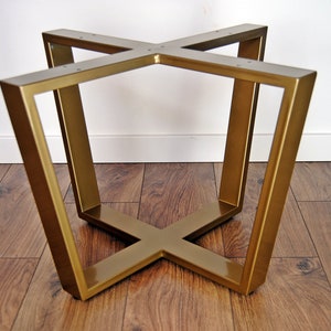 Pieds de table basse en métal recouverts de poudre d'or, base de table moderne, pieds de table en acier, base de table ronde, pieds de table ronds image 5