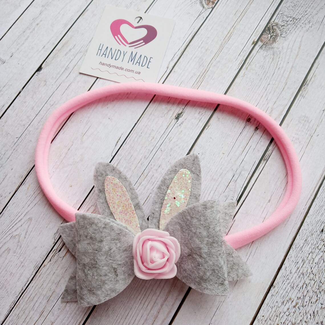 Bunny Ears Headband, Bunny Headband, Easter Baby Headband