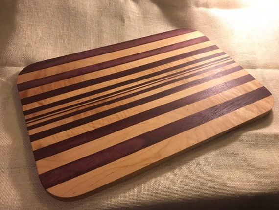 Purpleheart and Maple Striped Cutting Board