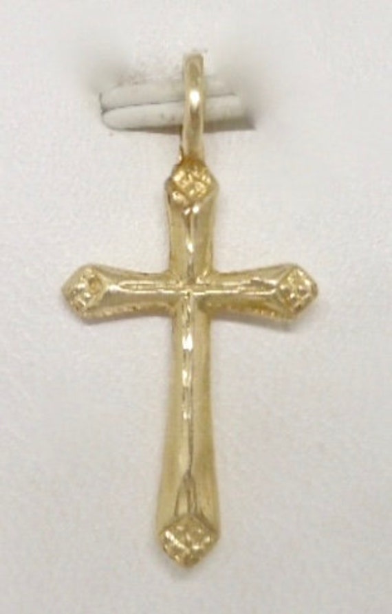 Lex & Lu 14k Yellow Gold & Rhodium Iona Crucifix Cross Pendant LAL78642 Lex & Lu 14k Yellow Gold & Rhodium Iona Crucifix Cross Pendant LAL78642