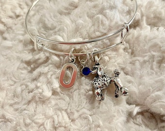 SILVER color Pretty Poodle- Sorority inspired charm bracelet