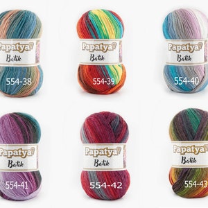 Papatya Batik Multicoloured Double Knitting 100g Ball