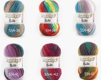 Papatya Batik Multicoloured Double Knitting 100g Ball