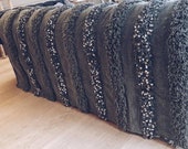 Moroccan Handmade Wedding Blanket Handira Gray