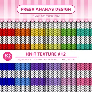 100 Farben Digitale Papiere: Stricktextur #12, Wolle, Pullover, Seamless, Pullover, Scrapbooking, Regenbogen, Papierpackung, Hintergrund, Papier