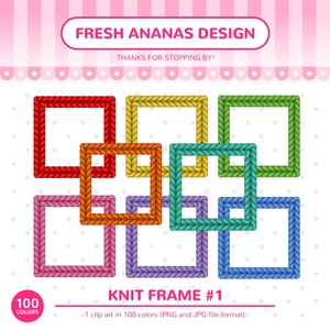 Imágenes prediseñadas de 100 colores: Marco de punto n.° 1, cuadrado, trenza, marco digital, imágenes prediseñadas de marco, grueso, marco, imágenes prediseñadas, imágenes prediseñadas de planificador, PNG