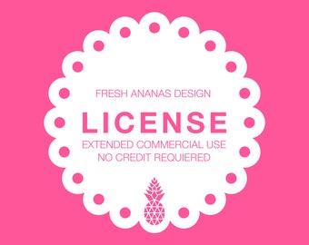 License: Extended Commercial Use, No Credit Required - valid for 1 graphic set - for up to 1000 products or up to 200 yards of fabric