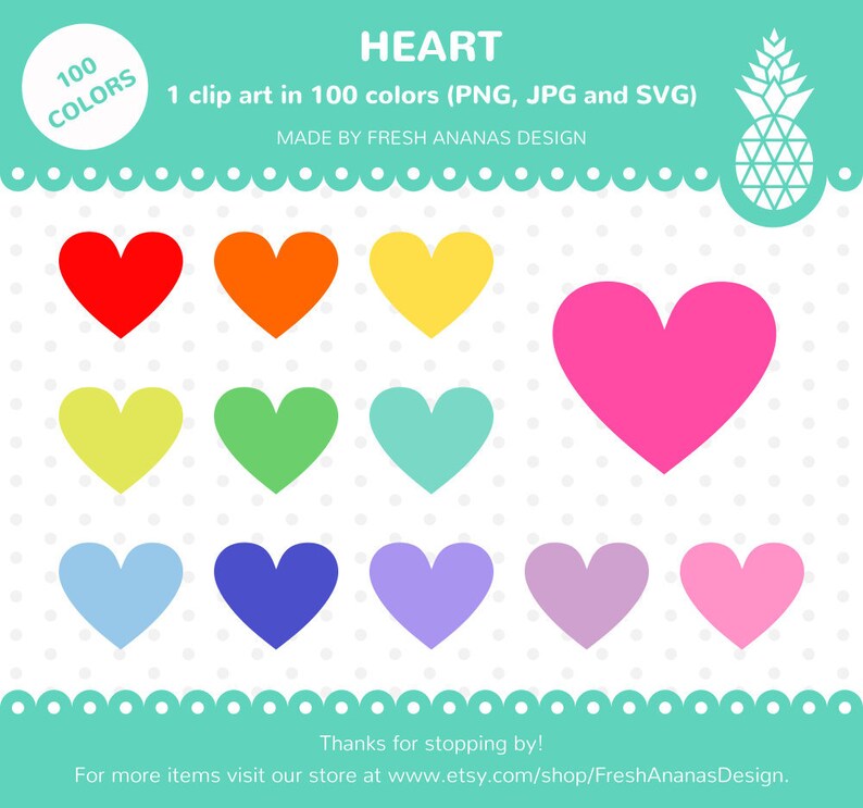 Download Heart Clip Art Love Hearts Heart Svg Clipart 100 Colors Clip Art Heart Wedding Svg Heart Clipart Valentine Vector 100 Colors Clip Art Art Collectibles Kromasol Com