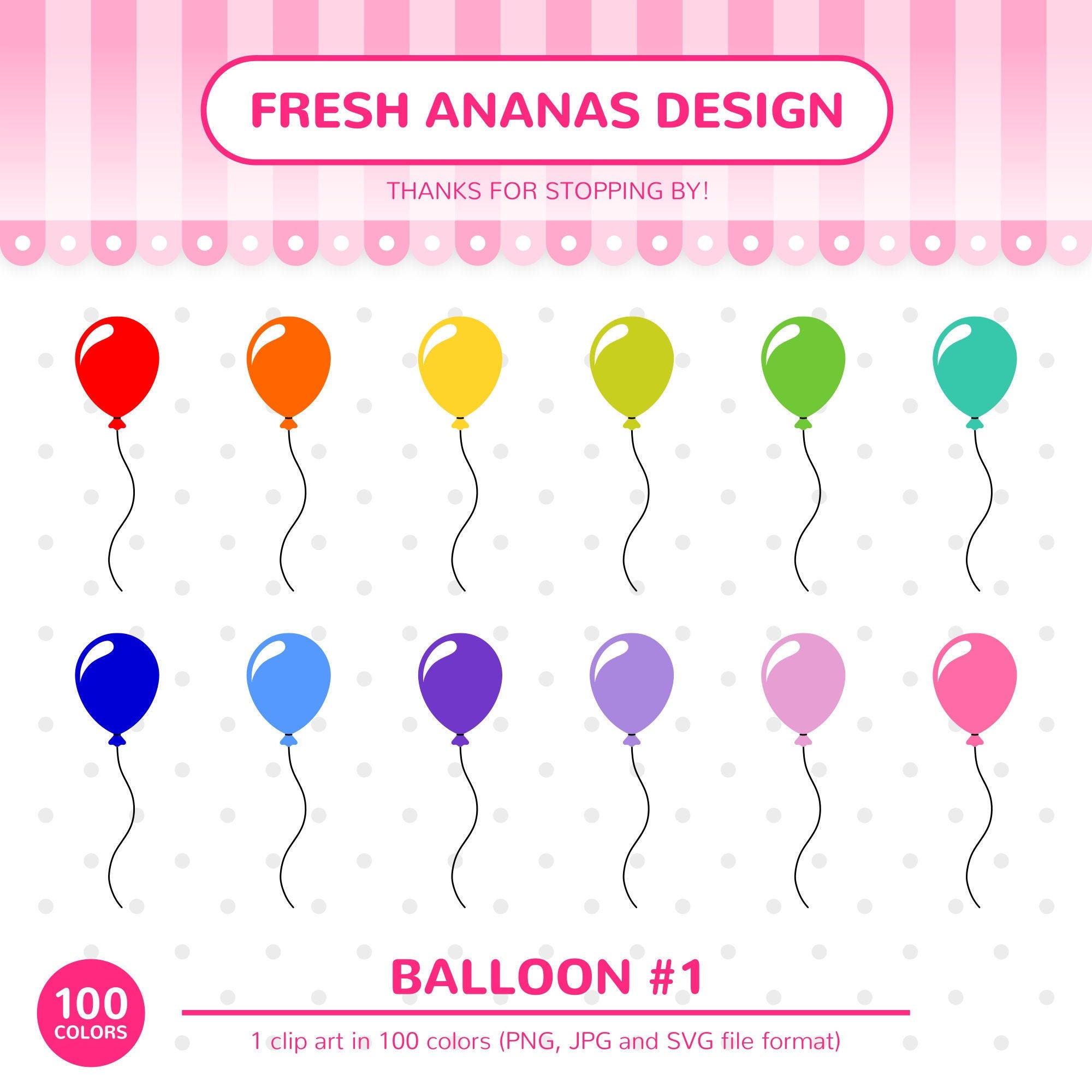 100 Colors Clipart: Balloon, Baloon Clipart, Balloons, Colorful Balloons,  Birthday Balloon, Party Balloon, Birthday, Clipart, Printable, SVG - Etsy  New Zealand, image size:2000x2000