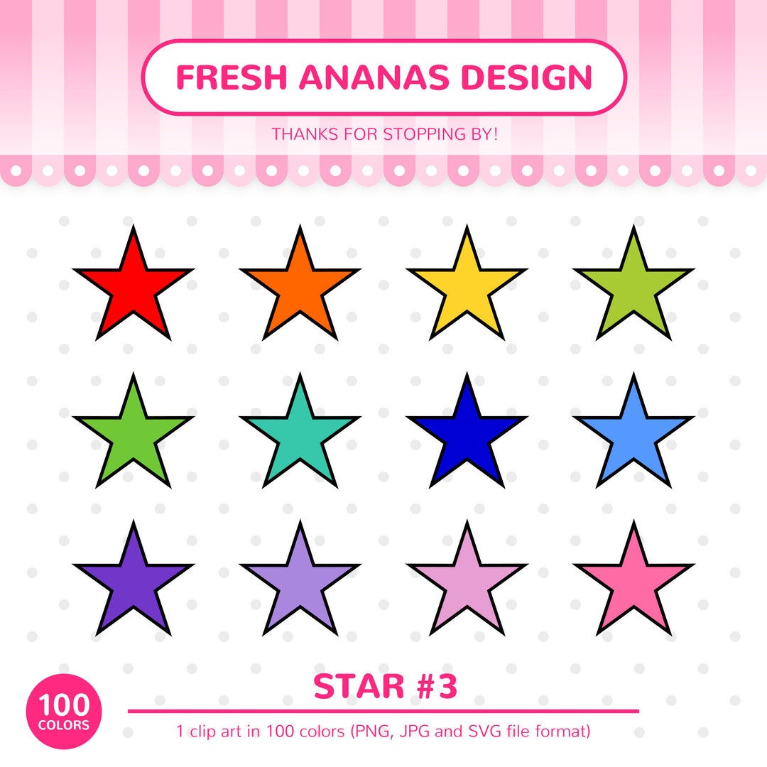 100-colors-clip-art-star-3-star-clip-art-star-clipart-star-svg-stars-rainbow-stars-100-colors-clip-art-clipart-svg-vector-etsy for Free Printable Clip Art Stars 100 Colors Clip Art: Star #3, Star Clip Art, Star Clipart, Star SVG, Stars, Rainbow Stars, 100 Colors, Clip Art, Clipart, SVG, Vector - Etsy for Free Printable Clip Art Stars