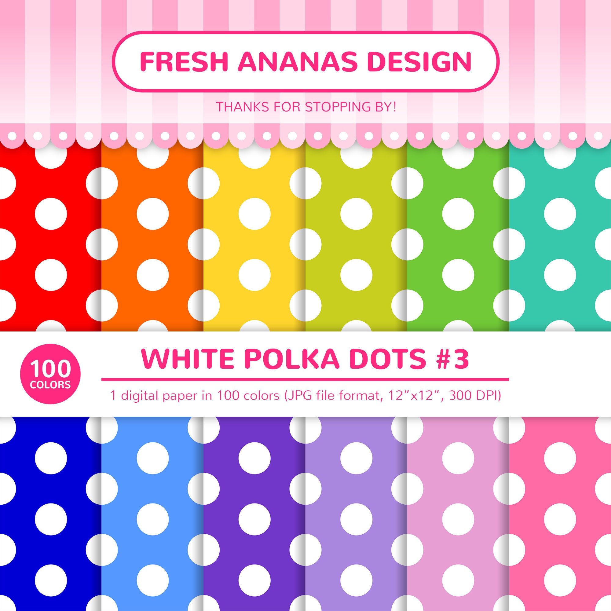 100-colors-digital-papers-white-polka-dots-3-big-polka-dots-seamless-paper-polka-dot-pattern-paper-pack-digital-pattered-paper-etsy for Free Printable Polka Dot Paper 100 Colors Digital Papers: White Polka Dots #3, Big Polka Dots, Seamless Paper, Polka Dot, Pattern, Paper Pack, Digital, Pattered Paper - Etsy for Free Printable Polka Dot Paper