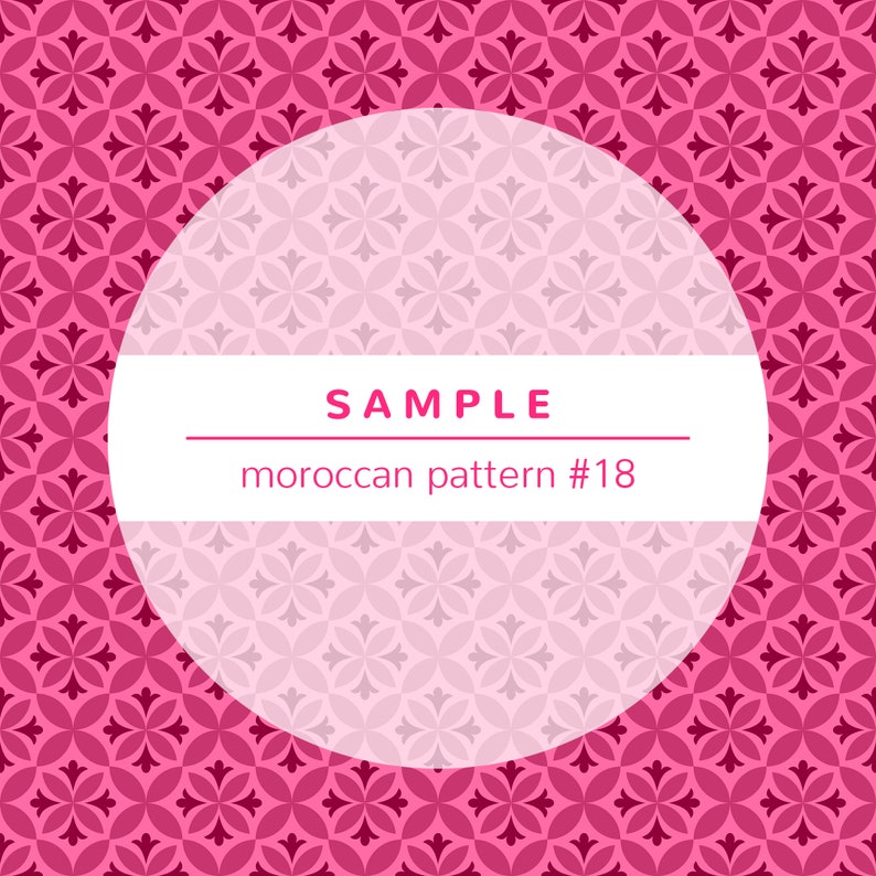 Digital Paper Islamic Tile Printable JPG Rainbow Geometric Scrapbooking Arabic 100 Colors Digital Papers: Moroccan Pattern #18
