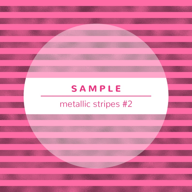 100 Colors Digital Papers: Metallic Stripes 2 Lines - Etsy