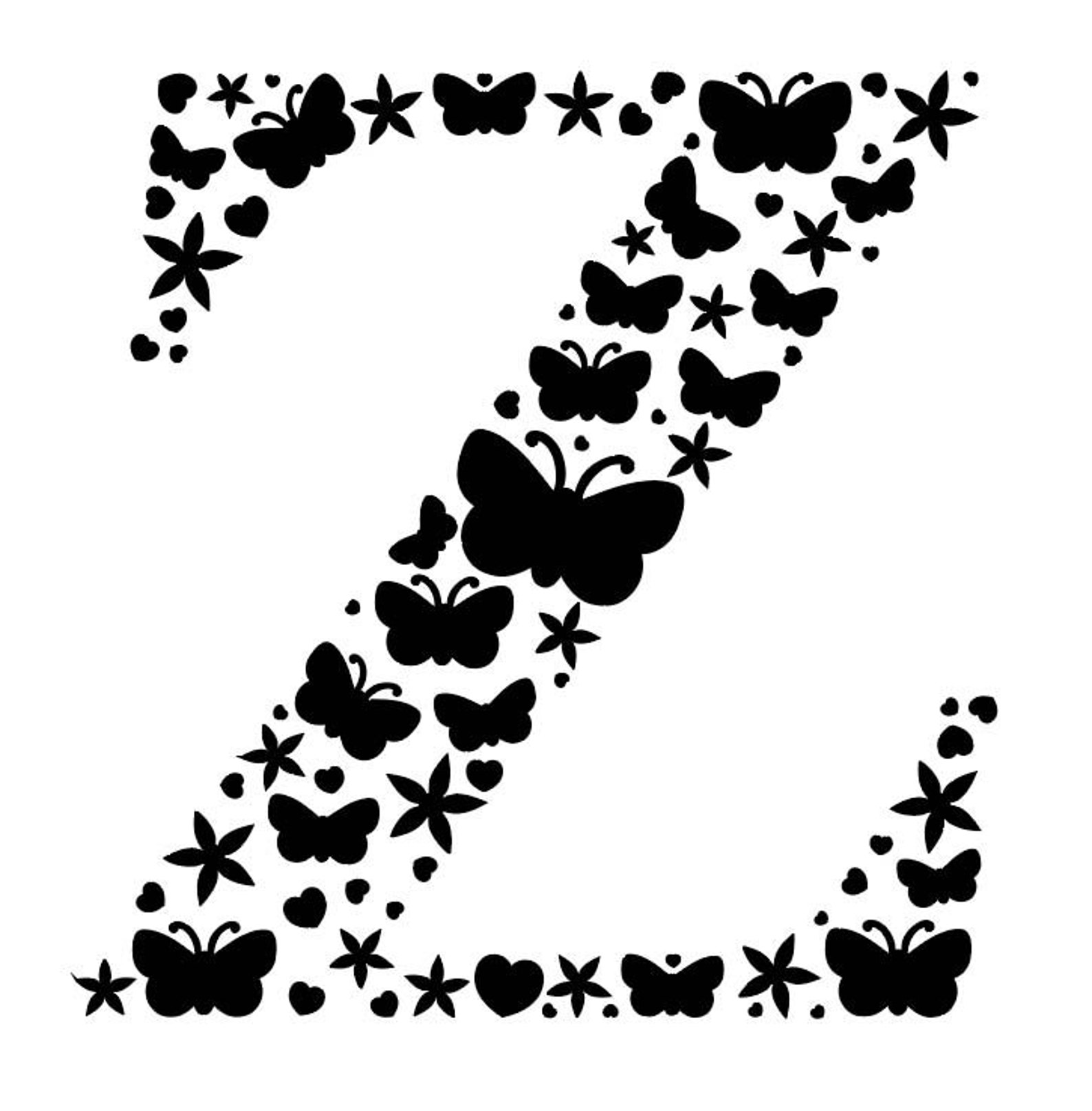 Letter Z Cut File, Monogram Z SVG, Initial Z, Svg File, Dxf, Png, Pdf ...