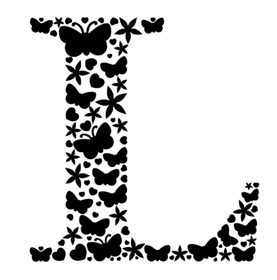 Download Initial L cut file monogram L SVG Letter L svg dxf png | Etsy