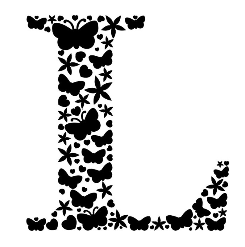 Download Initial L cut file monogram L SVG Letter L svg dxf png | Etsy