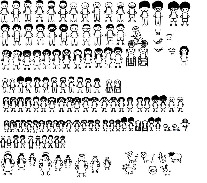 Download HUGE bundle 120 Stick Figure Family SVG Stick Figure Cut ...