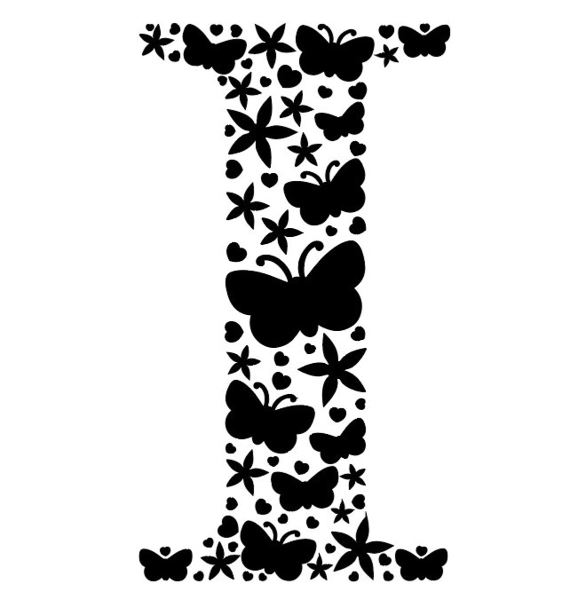 Monogram I SVG, Letter I Cut File, Initial I, Svg File, Dxf, Png, Pdf