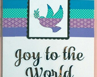 Peace Dove Christmas Card SVG,Joy To The World,Christmas Card,svg,pdf,eps,dxf,png,Washi Tape svg,Xmas card svg,Cricut,Silhouette,cut file