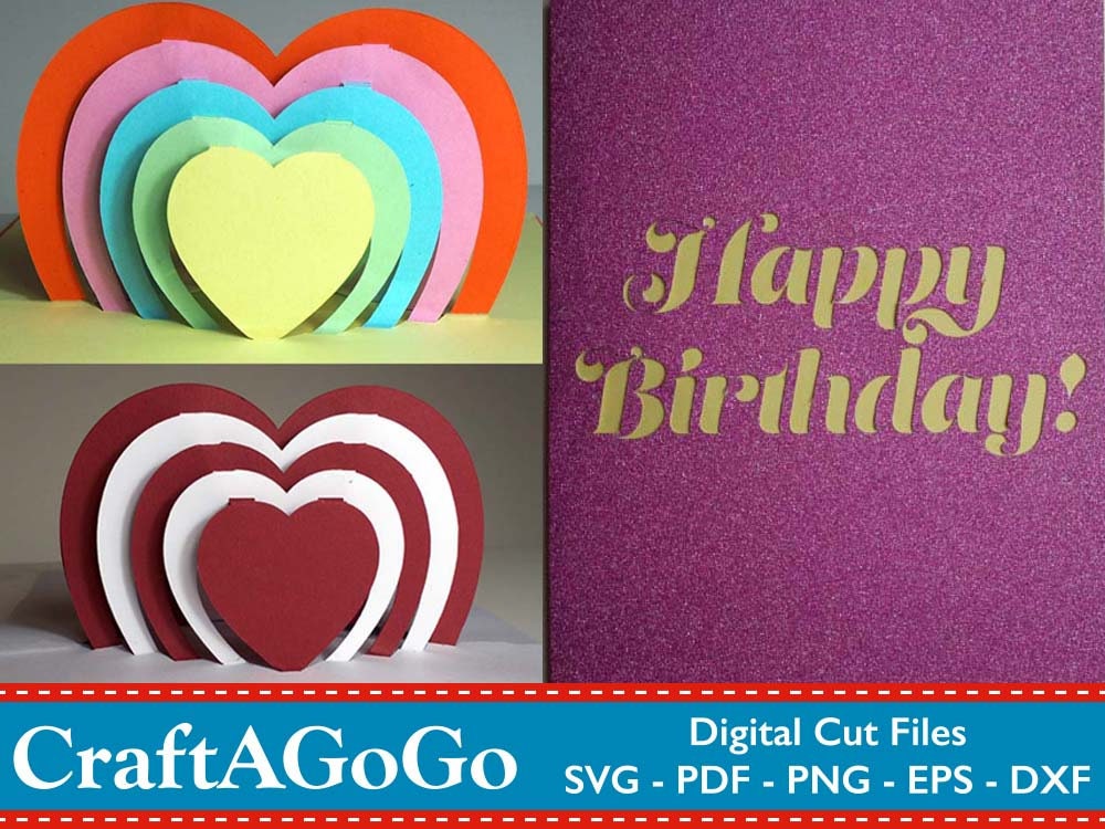Download Pop Up Card Svg Pop Up Birthday Card Cut File Svg Dxf Eps Etsy