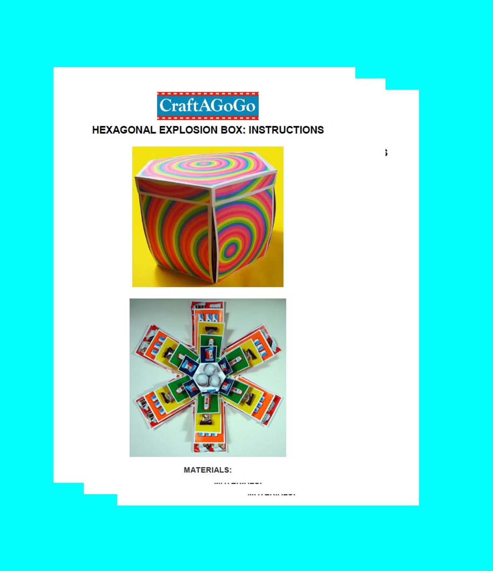 Download Hexagonal Explosion Box SVG Explosion Box Cut Files Kinder ...
