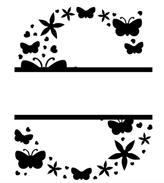 Download Split Letter S Svg Knockout Letter S Initial S Split Etsy