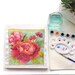 DIY Batik Flower Fabric Painting Kit - 8x8 Inch Pre Drawn Wax Design, Paint, Brush and Palette 