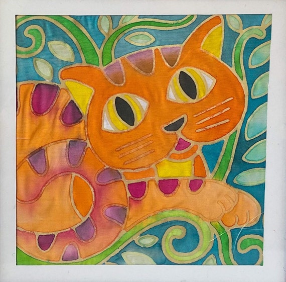 DIY Batik Cat Fabric Painting Kit 8x8 Inch Pre Drawn Wax Etsy