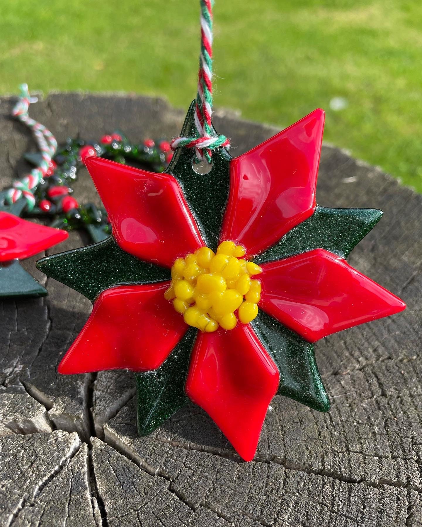 Fusing glass Weihnachtsstern Ornament: Handgemachte Baumschmuck - Etsy  sterreich