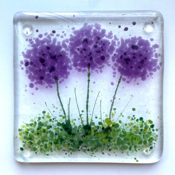 Allium Drinks Coasters-Purple Alliums drink mats