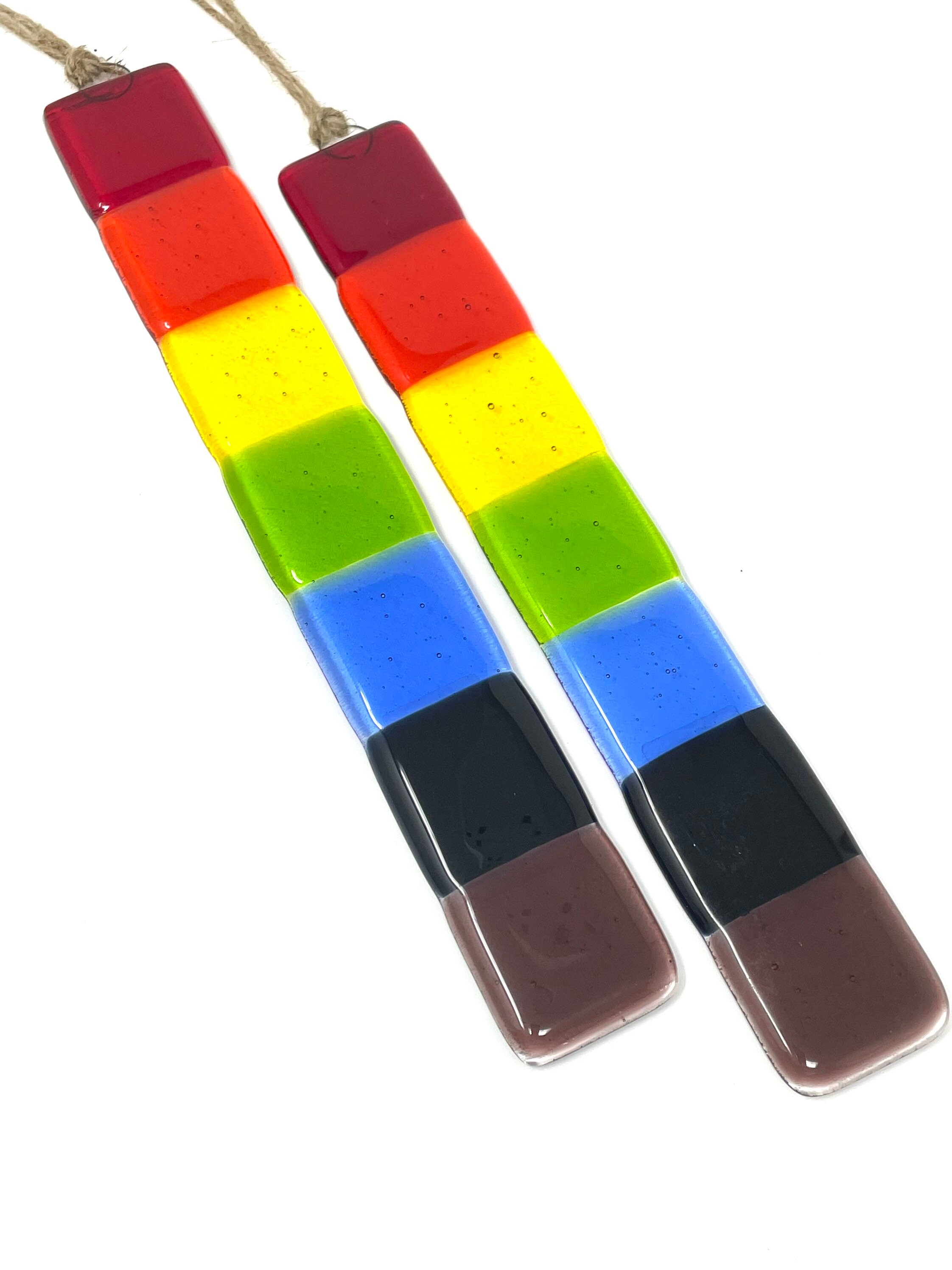 Glass Rainbow Suncatcher/rainbow Hanger/fused Glass Rainbow Etsy