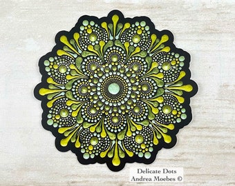 Dot Mandala Vinyl-Aufkleber: Wasserfester Boho-Aufkleber