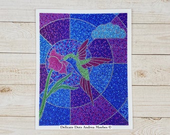 Vinyl Aufkleber Kolibri, Dot Mandala Aufkleber, wasserdichter Vinylaufkleber, Wasserflasche Aufkleber, Computer Aufkleber, Boho Vinyl Aufkleber