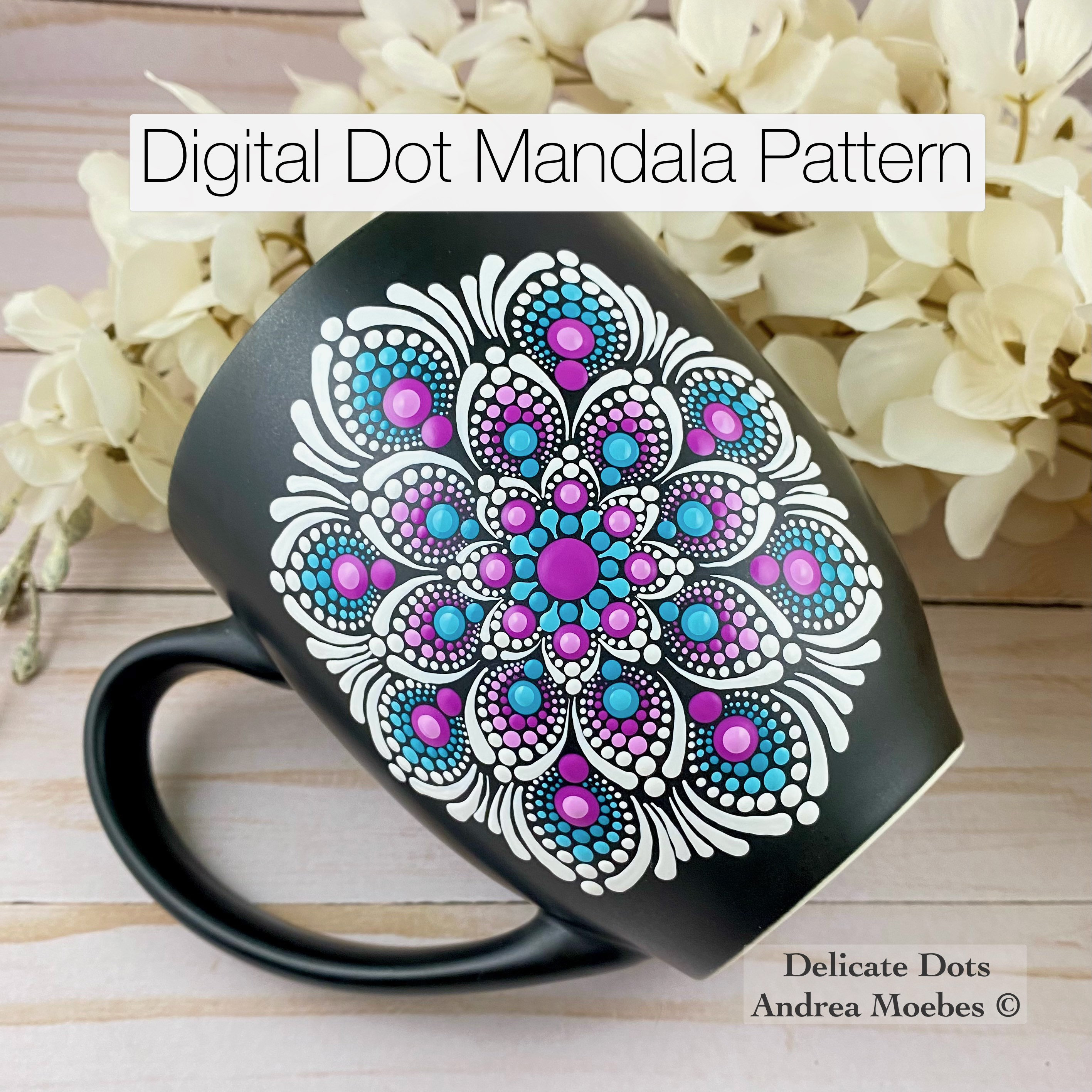 Mandala Dot Art Kit - Paint your own garden rocks, flower pots